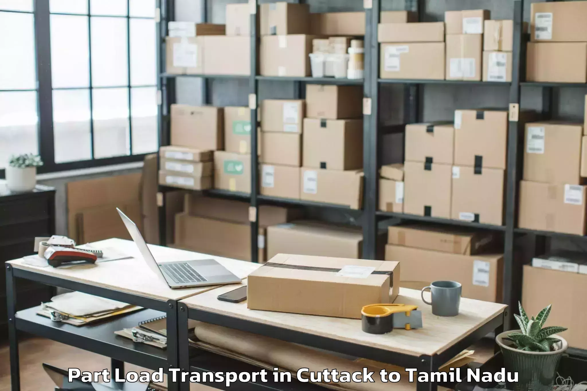 Reliable Cuttack to Uppiliyapuram Part Load Transport